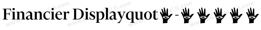 Financier Displayquot;字体转换